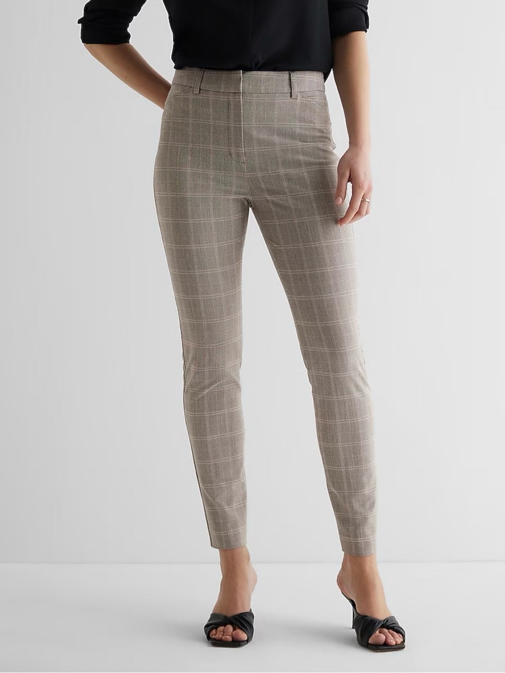 Express High Rise Plaid Pants / Trousers NWOT